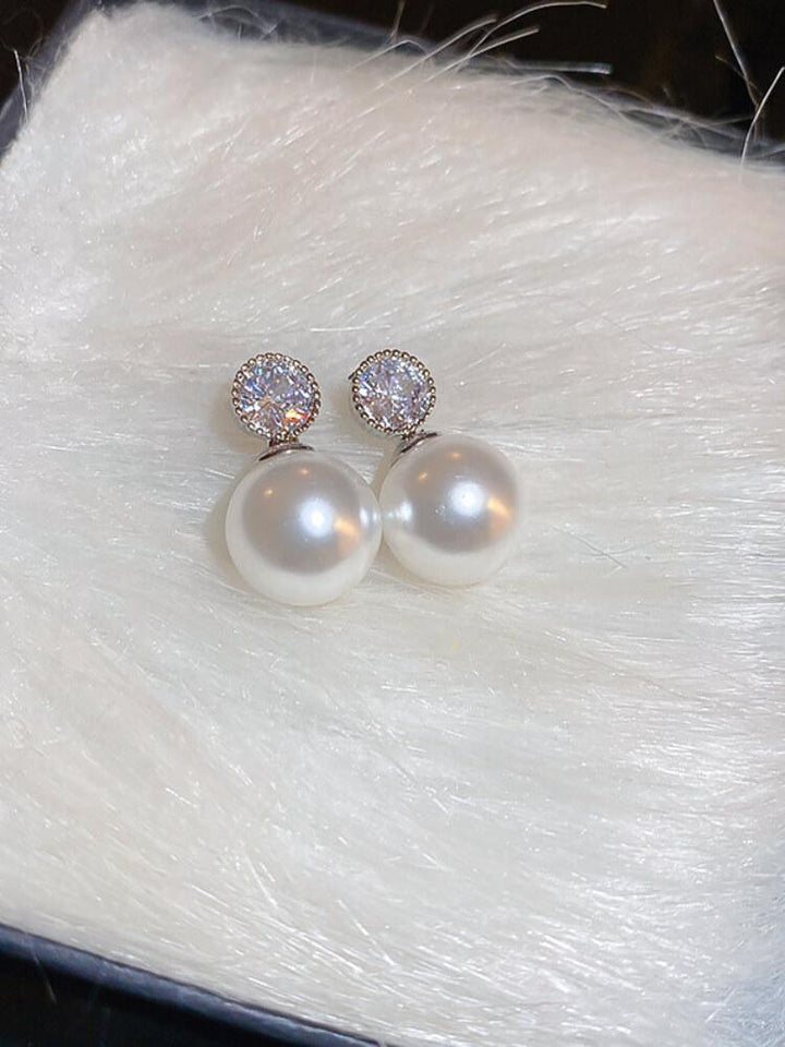 Women's Plated Silver Needle Earrings