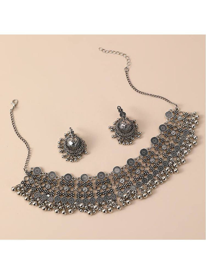 Ethnic Bohemian Necklace Earrings Jewelry Set