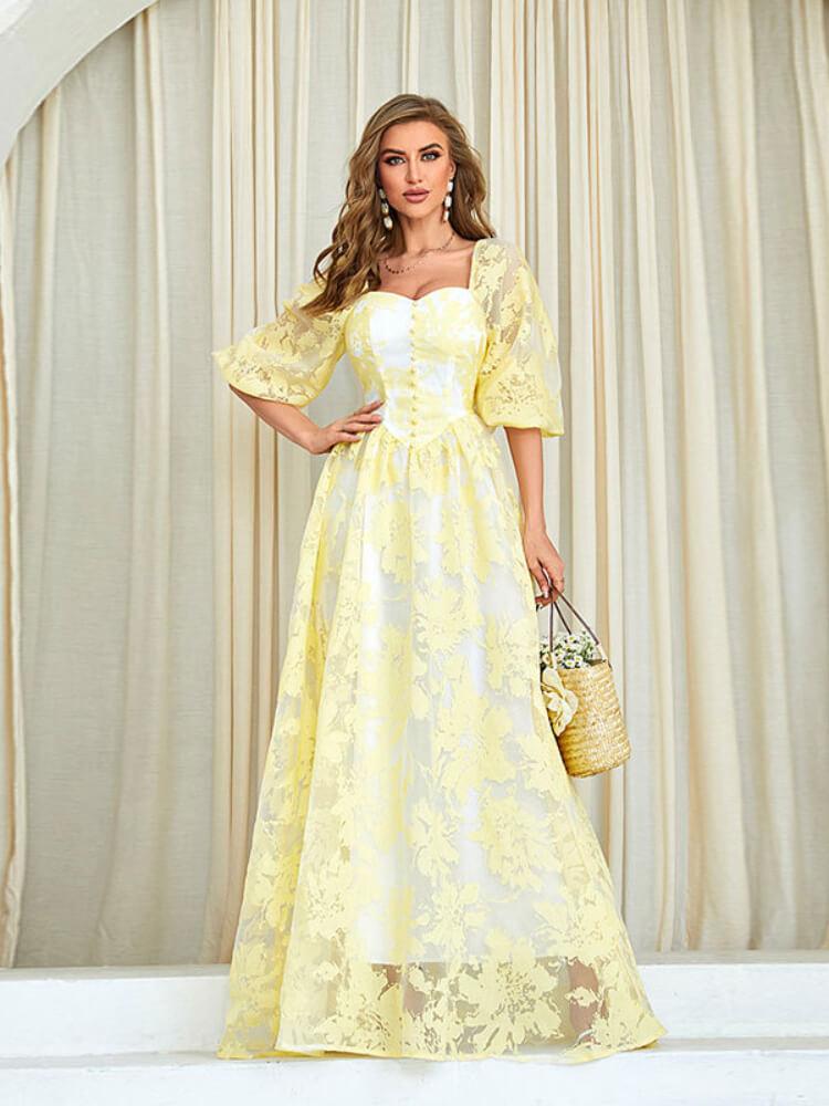 Women's Elegant Floral Pattern Dress