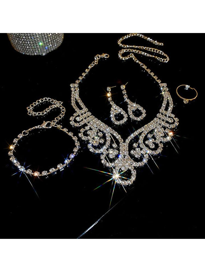 Necklace Earrings Bracelet Ring Four-piece Sets