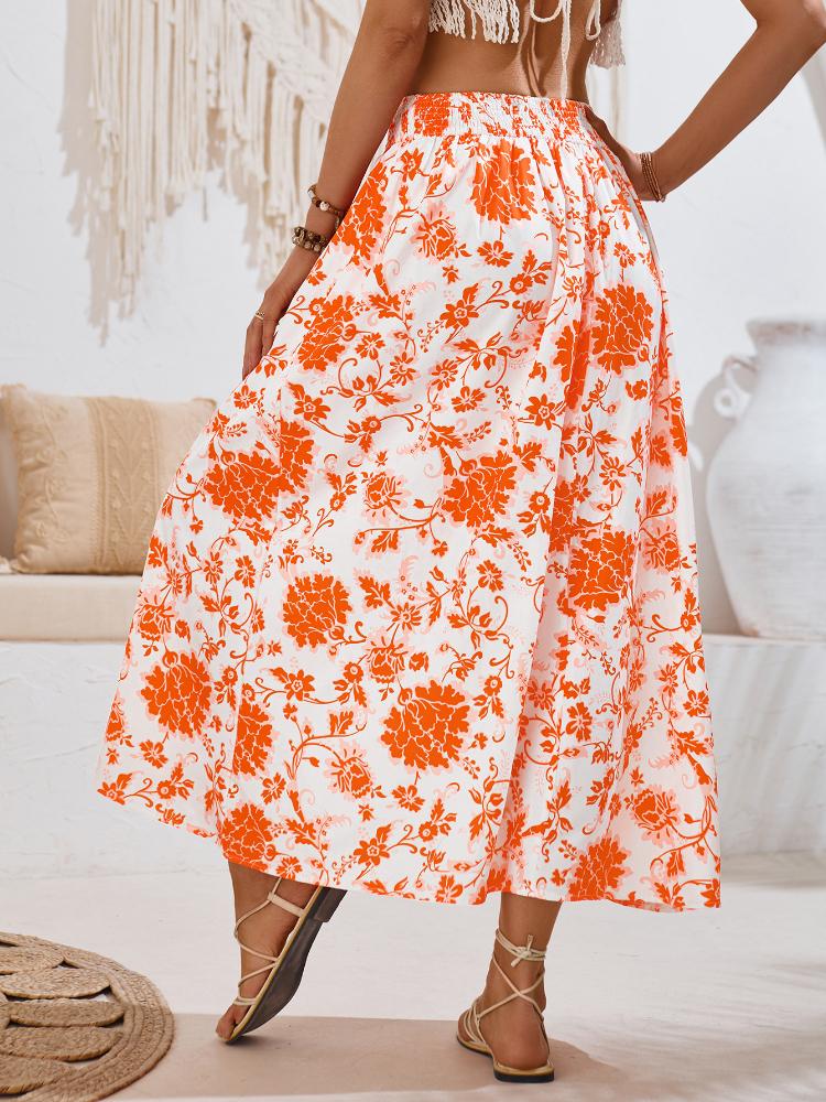Women's Floral Printed Casual Skirt