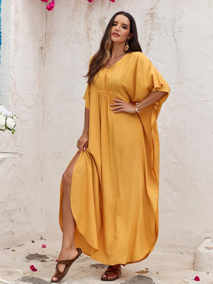 Solid Color Dress Cover Up