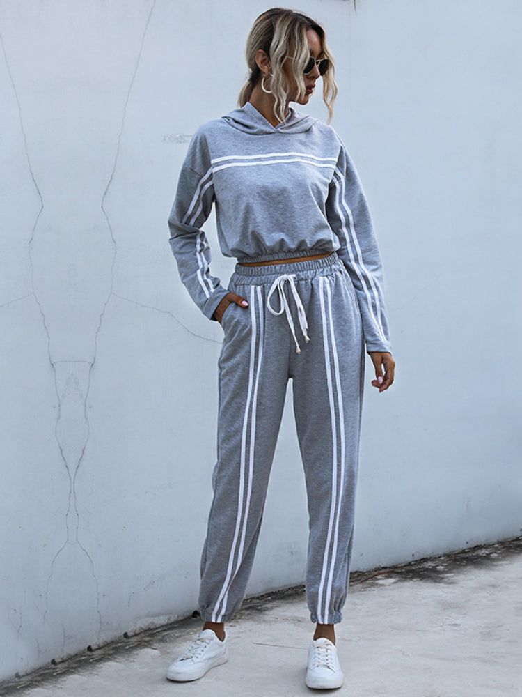 Sports Hoodie And Trousers Two-Piece Set