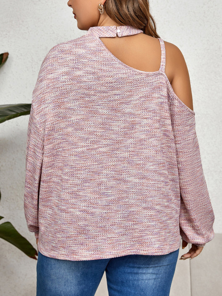 Plus Size Solid Color Knitted Loose Top