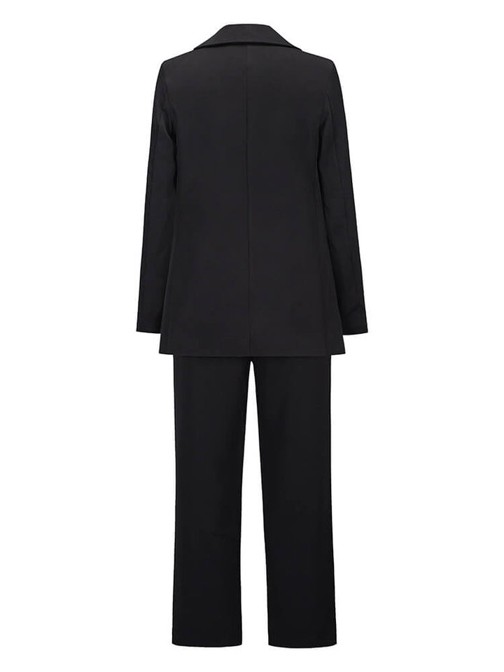 Double Breasted Suit Straight Leg Pant Sets