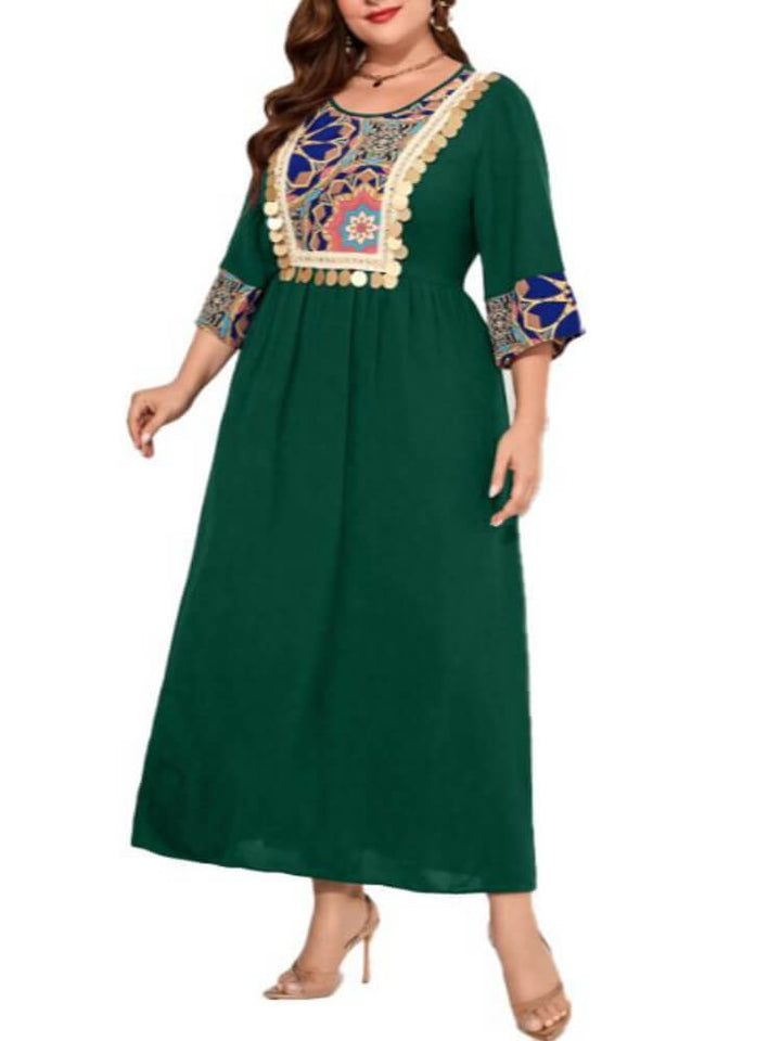 Women's Sequined Tassel Color Dress