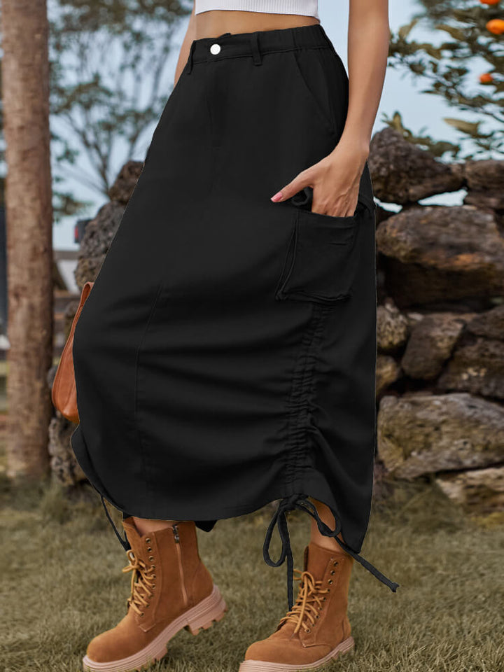 Women's Denim Cargo Skirt