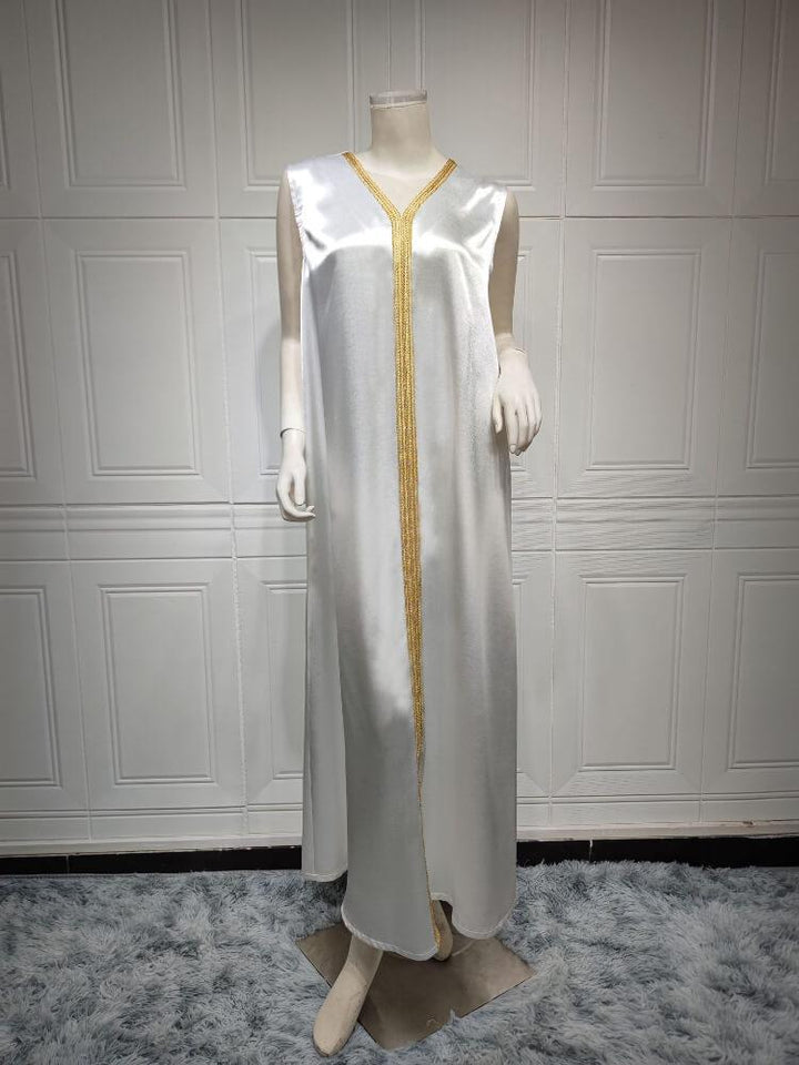 Bright Satin Three-Piece Dress