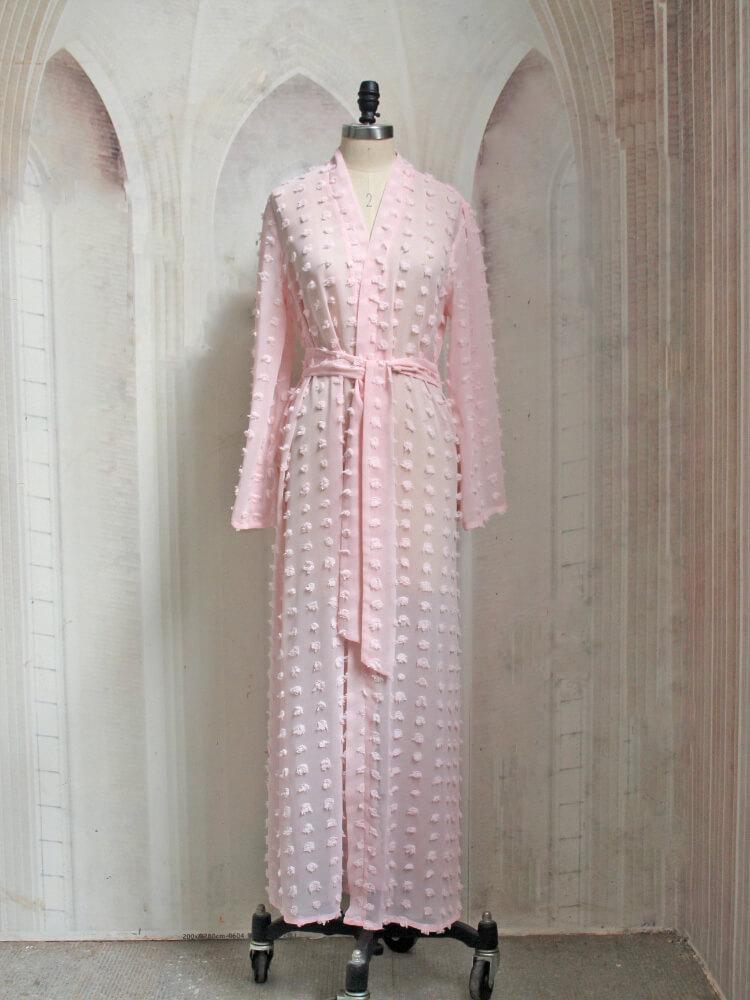 Pink Long Sleeved Women's Coat