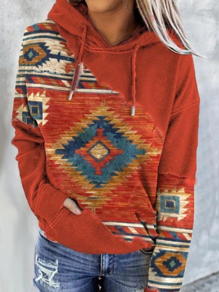 Women's Ethnic Style Printed Sweatshirt