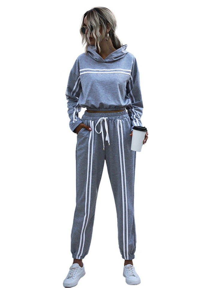 Sports Hoodie And Trousers Two-Piece Set