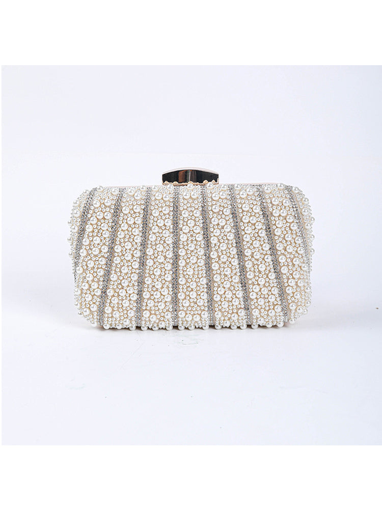 Pearl Embroidered Bag Banquet Dress Clutch