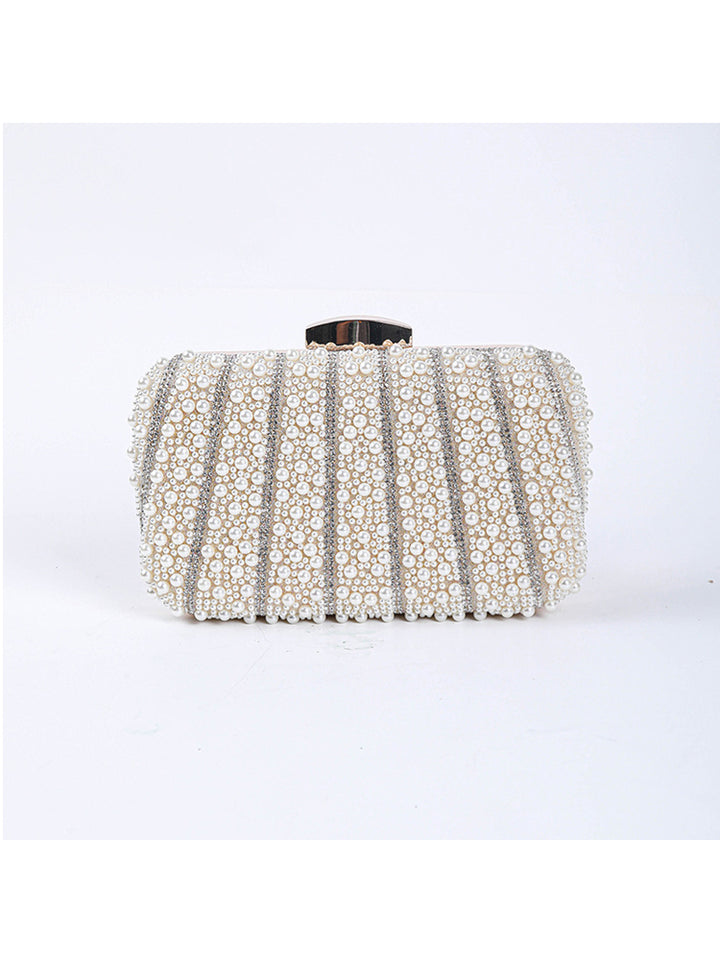 Pearl Embroidered Bag Banquet Dress Clutch