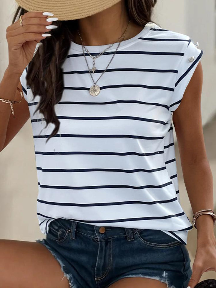 Striped Pullover T-Shirt