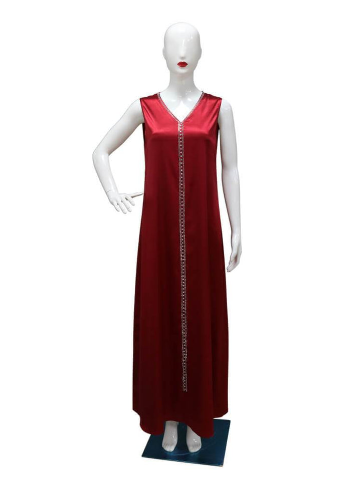 Women's Elegant Chiffon Rhinestones Vest Dress Set