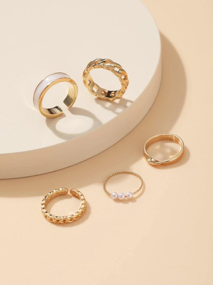 Chain Opening Ring Five Piece Set