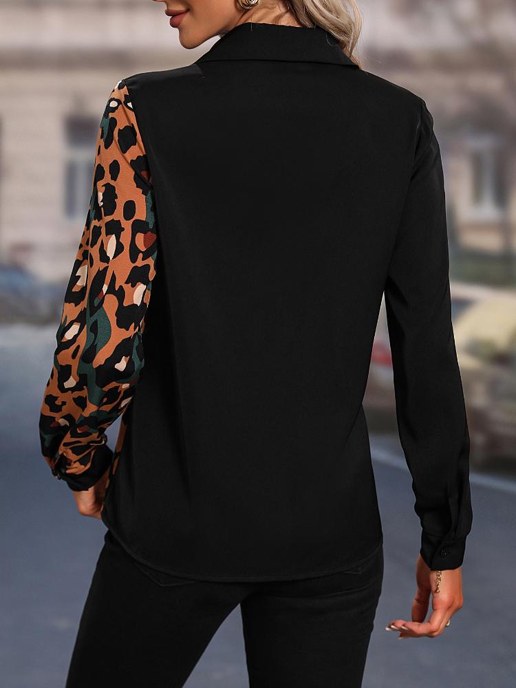 Colored Leopard Long Sleeve Shirt