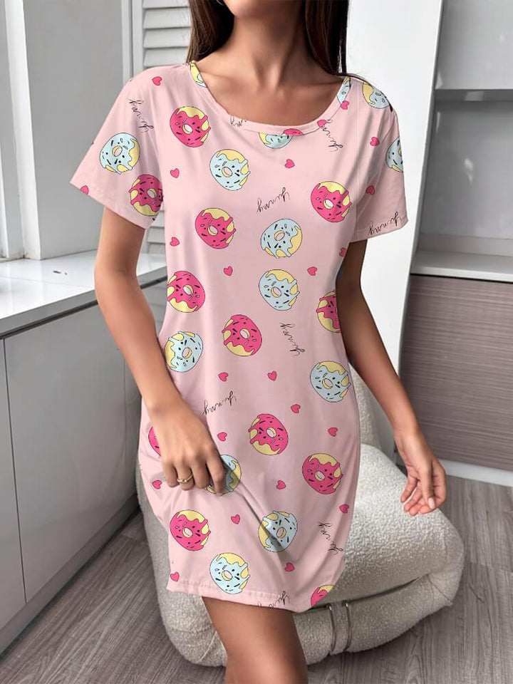 Women's Casual Short Sleeve Skirt Home Clothes Nightdress