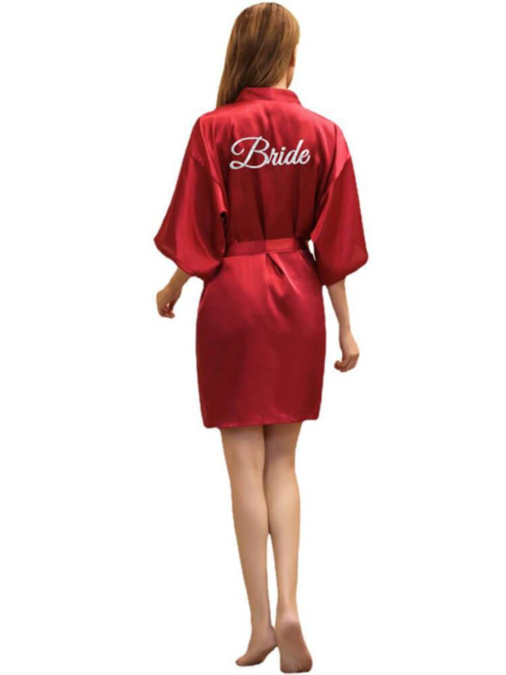 Women's Elegant V-Neck Solid Color Cardigan Robe
