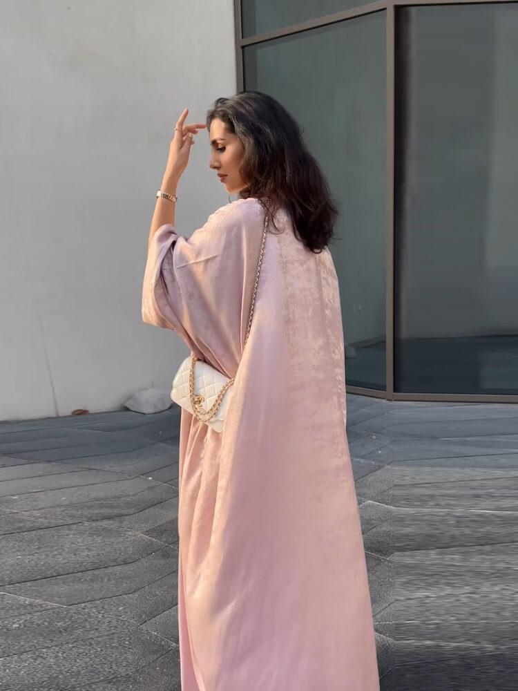 Women's Elegant Gilded Cardigan Robe Abaya