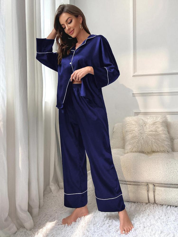Long Sleeve Pajama Pants Two-Piece Suit