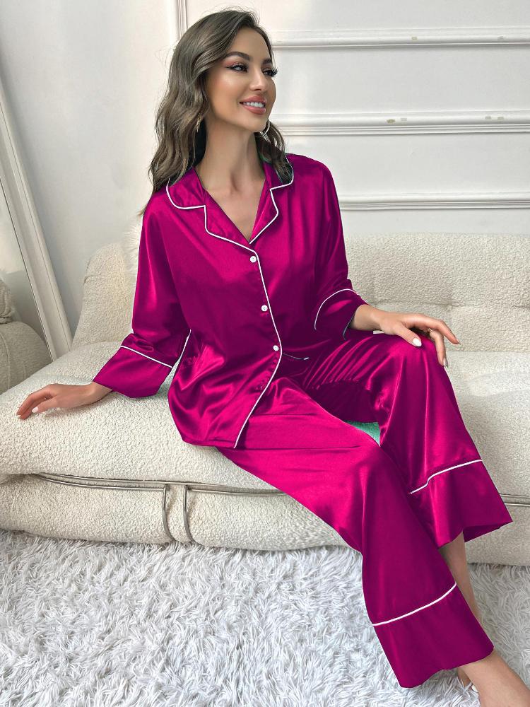 Long Sleeve Pajama Pants Two-Piece Suit