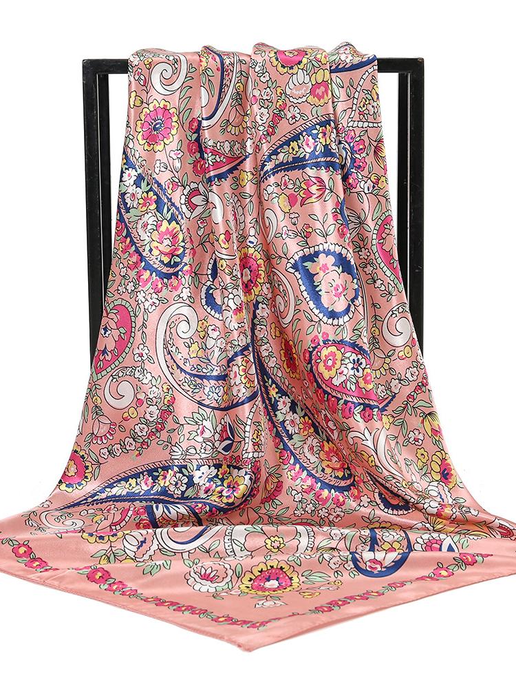 Colorful Cashew Decorative Turban Silk Scarf