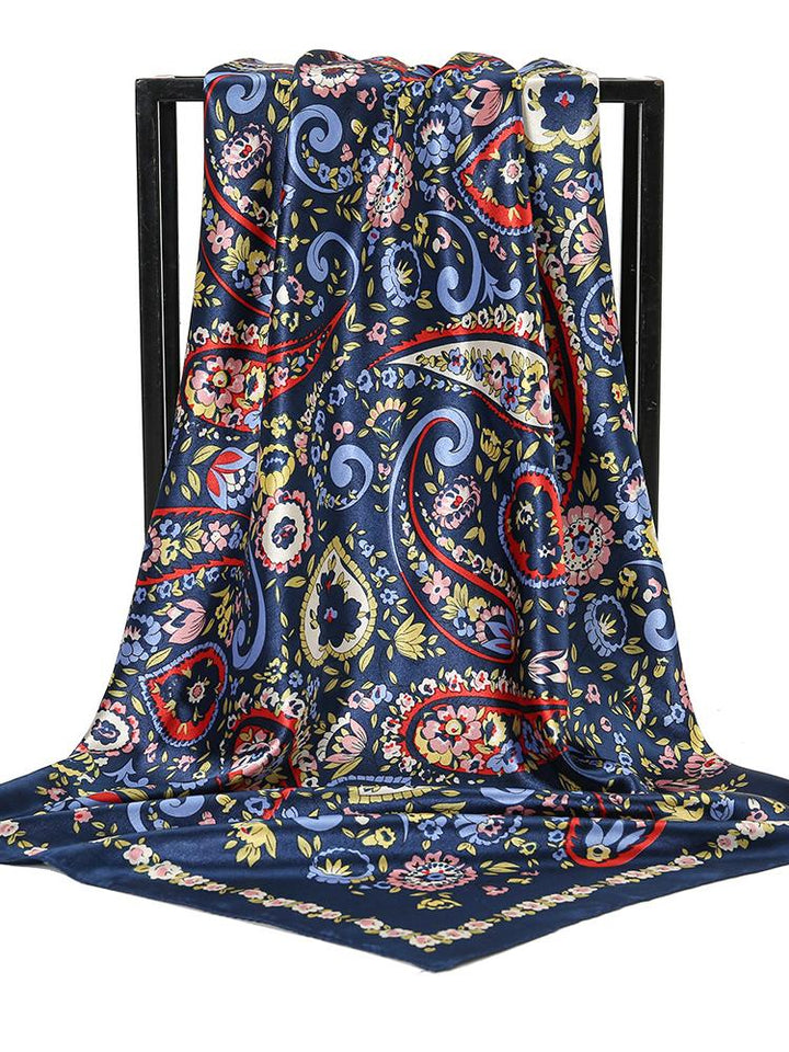 Colorful Cashew Decorative Turban Silk Scarf