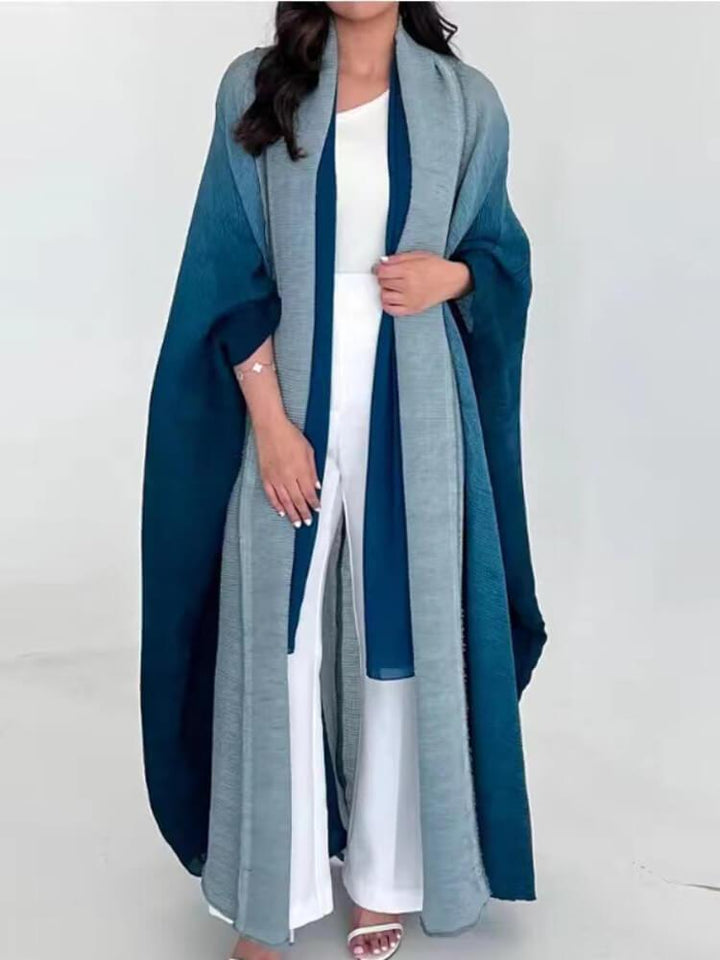 Women's Casual Ombre Color Batwing Sleeve Abaya