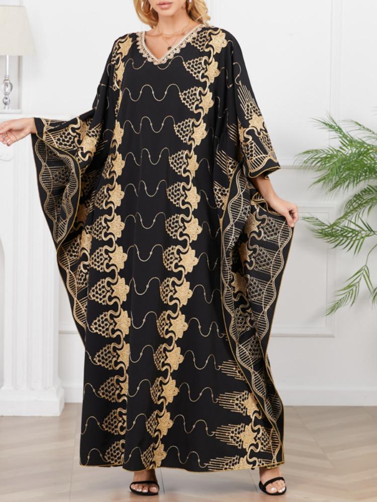Robe-Print Dress Kaftan