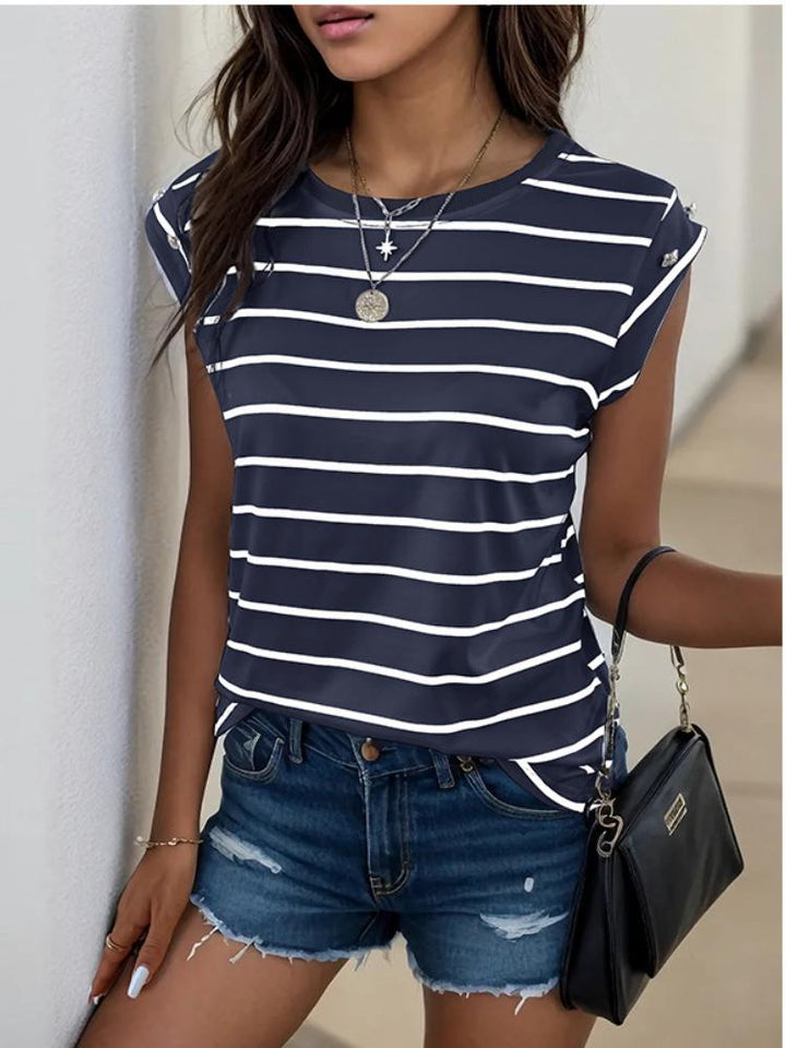 Striped Pullover T-Shirt